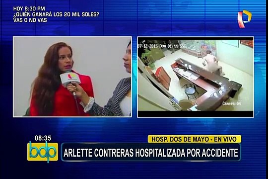 Hospital Dos de Mayo: Arlette Contreras permanece internada por accidente