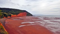 Six Hour Time Lapse of the Ocean Low to High Tide Blomidon Provincial Park, Nova Scotia