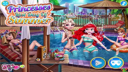 Princesses Last Day of Summer Game - Disney Princess Video Games For Girls