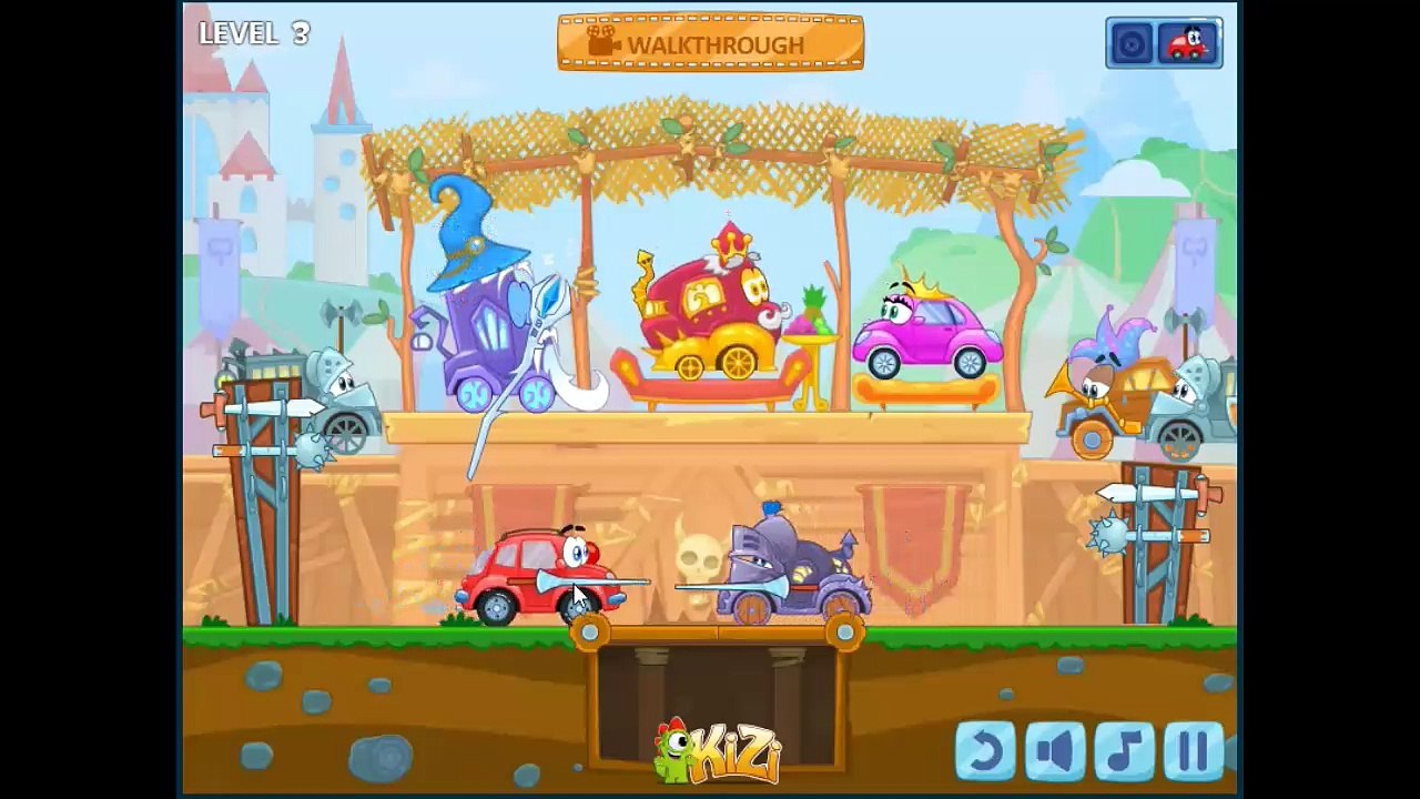 Wheely-6-Fairytale Level 3 Walkthrough 3 star