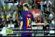 Selección peruana: hinchas reaccionan ante la lesión de Messi