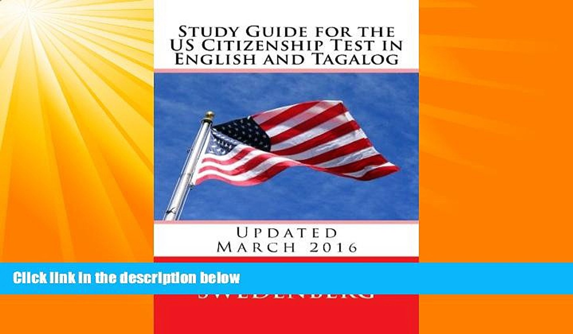 Big Deals  Study Guide for the US Citizenship Test in English and Tagalog: Updated March 2016