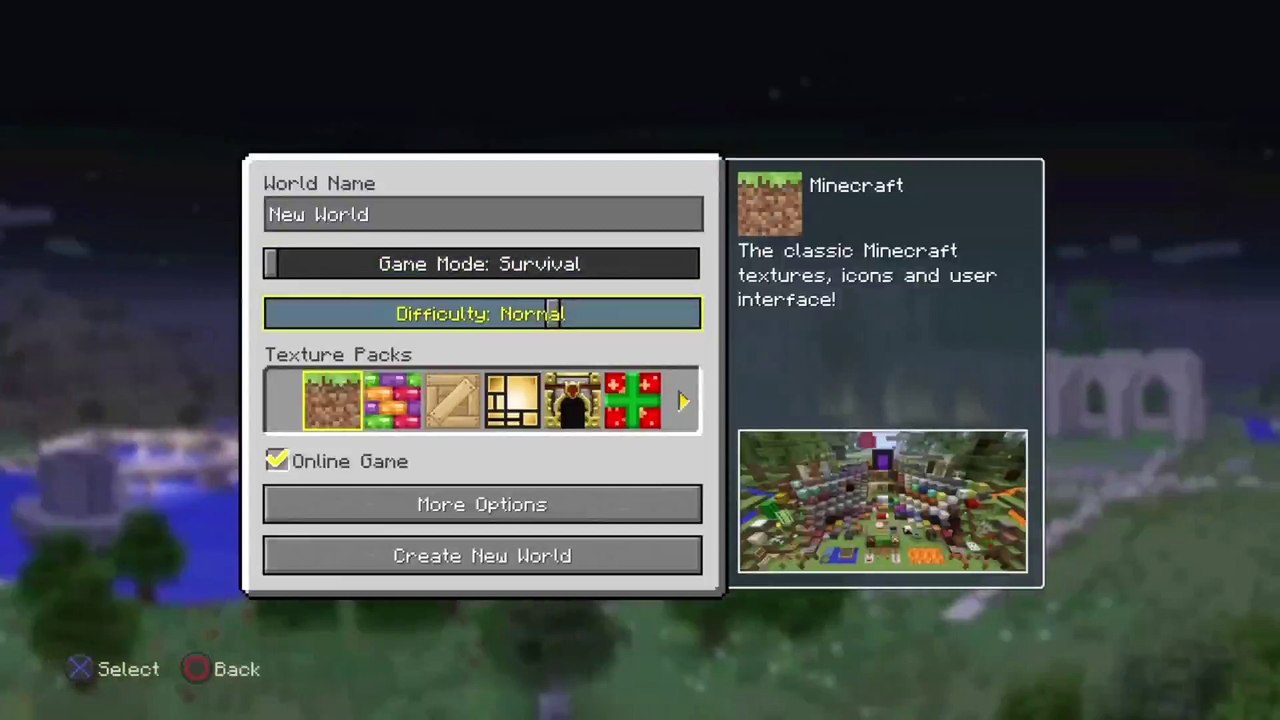 Playing Minecraft