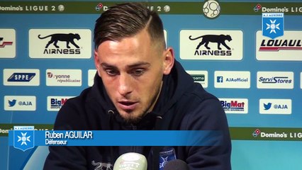 Réaction de Ruben Aguilar après AJ Auxerre - Le Havre AC