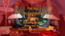 Disney Pixar cars Lightning McQueen, Screaming Banshee and the Delinquent Road Hazards re en-actment