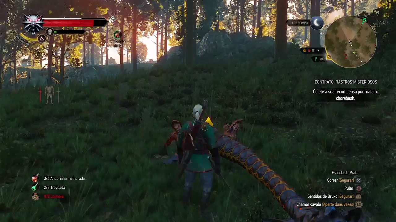 The Witcher 3: Wild Hunt PS4 - Fight with demons Gameplay - Luta Monumental