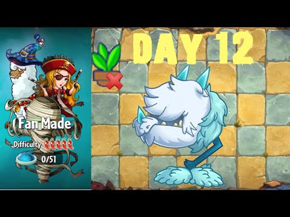 Plants vs. Zombies 2 - Fan Made World by OyKus - Level 12 (Don't Lose Plants)