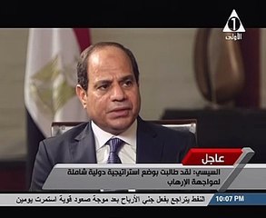 السيسى: الوضع فى سيناء تحسن بشكل كبير والهجمات الإرهابية محدودة جداً