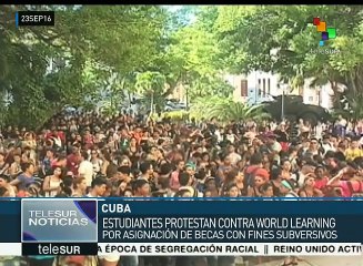 Cuba: estudiantes protestan contra World Learning