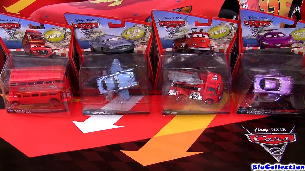 Submarine Finn McMissile CARS 2 Double Decker Bus Disney Pixar Diecast review by Blucollection