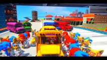 Sonic Boom Knuckles Tails & Sonic the Hedgehog Play with Color Bus (Nursery Rhymes Songs Collection)