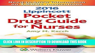 [PDF] 2016 Lippincott Pocket Drug Guide for Nurses Full Online