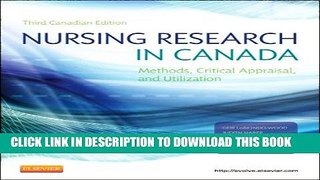 [PDF] Nursing Research in Canada: Methods, Critical Appraisal, and Utilization Popular Collection