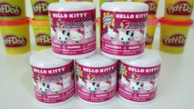 5 Hello Kitty FashEms Surprise Toys Unwrapping Squishy Figurines!
