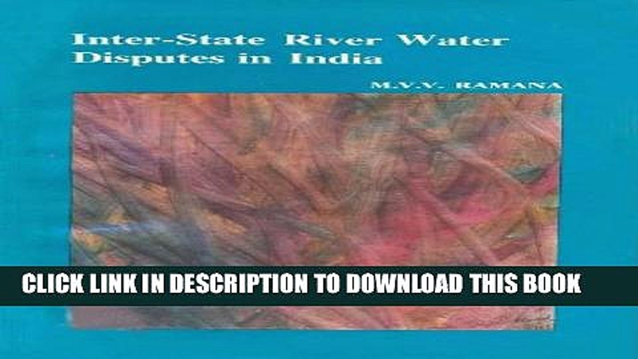 [Read PDF] Inter-state River Water Disputes in India Ebook Free
