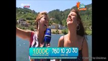 TOP FAIL Sonia Araujo Leva Banho de rio em directo RTP Verão Total