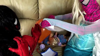 Twin Frozen Elsa Orbeez Bath! - Spiderman vs Frozen Elsa - Funny Superheroes-3ME4C5tBOls part 2