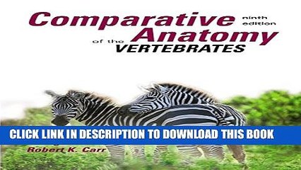 New Book Comparative Anatomy of the Vertebrates