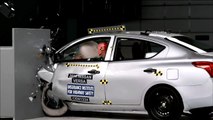 2014 Nissan Versa sedan small overlap IIHS crash test
