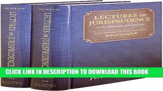 [PDF] Lectures on Jurisprudence, Or, the Philosophy of Positive Law . 5th ed. (1885) 2 Vols.