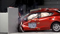 2014 Mazda 3 hatchback small overlap IIHS crash test