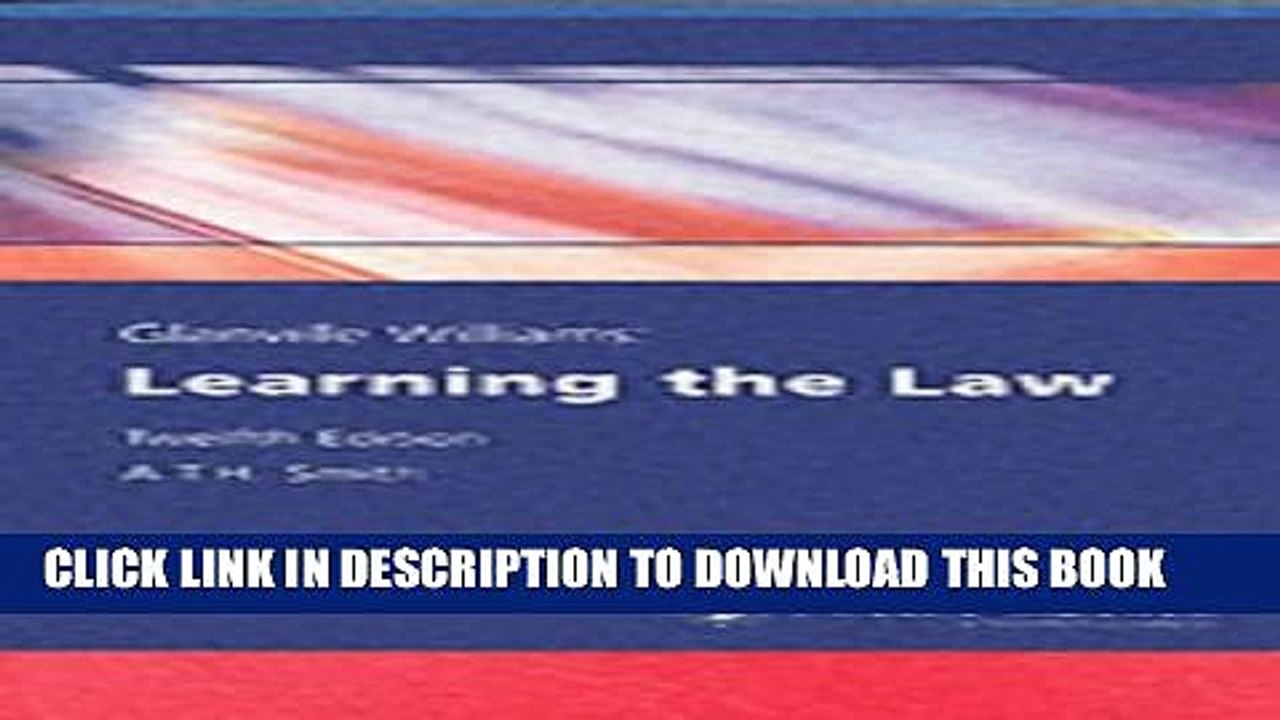 [PDF] Learning the Law [Full Ebook]