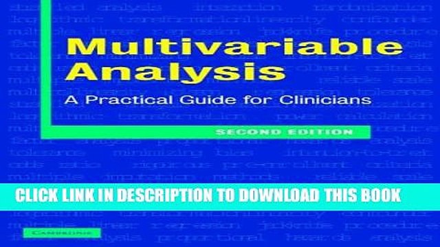 [Read PDF] Multivariable Analysis: A Practical Guide for Clinicians Ebook Free