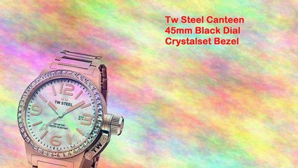 Tw Steel Canteen 45mm Black Dial Crystalset Bezel