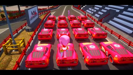 Nursery Rhymes Pink Panther And Amy Rose (Sonic) Having Fun With Flying McQueen Children Songs