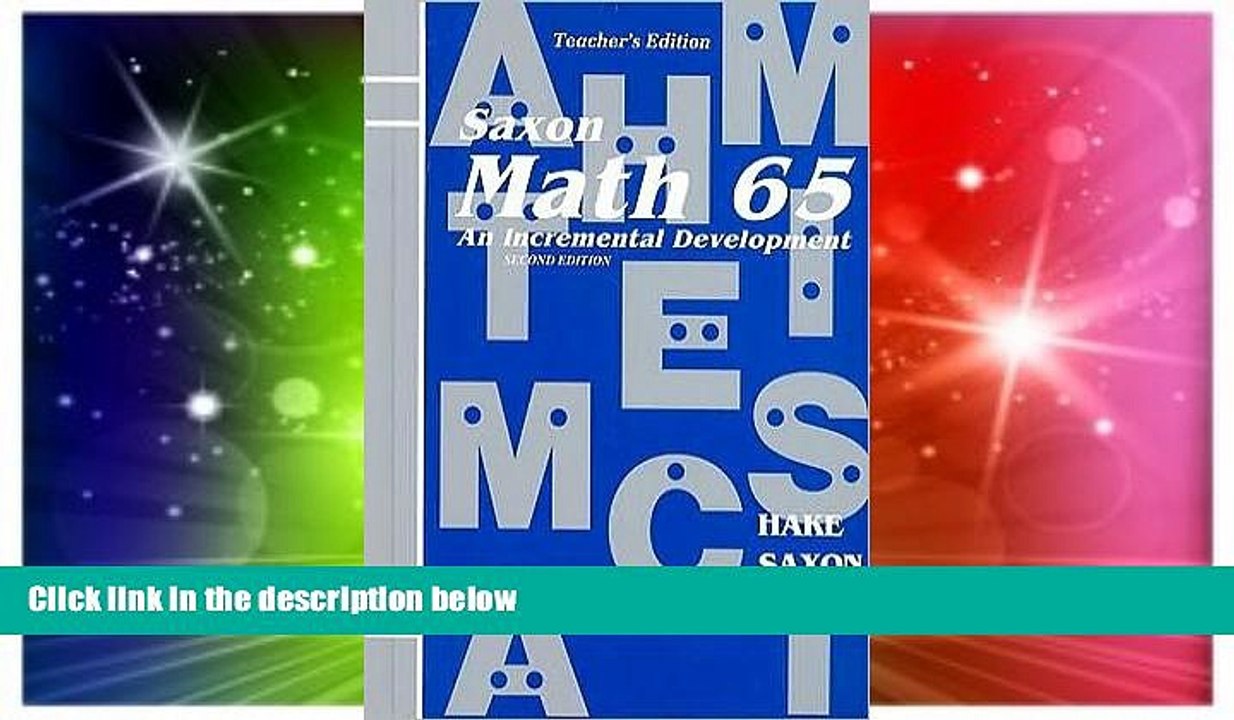 Big Deals  Saxon Math 65 2nd (second) Edition byHake  Free Full Read Most Wanted