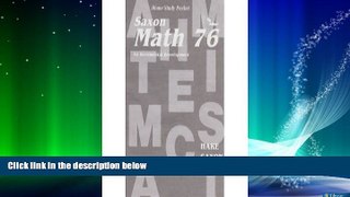 Big Deals  Saxon Math 76: An Incremental Development (Home Study Packet)  Free Full Read Most Wanted