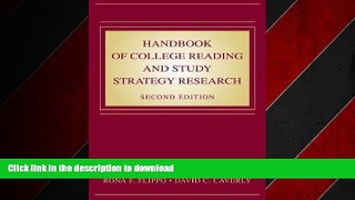 FAVORIT BOOK Handbook of College Reading and Study Strategy Research READ EBOOK