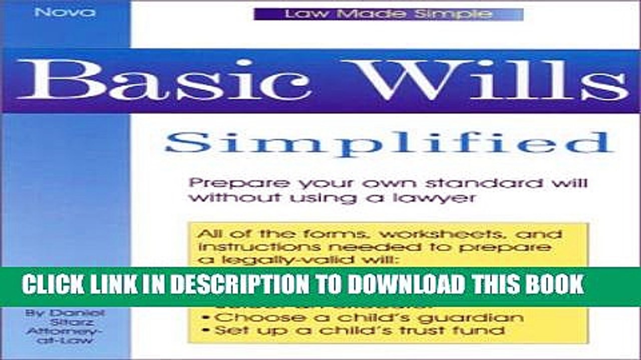 [PDF] Basic Wills Simplified (Law Made Simple) [Online Books]