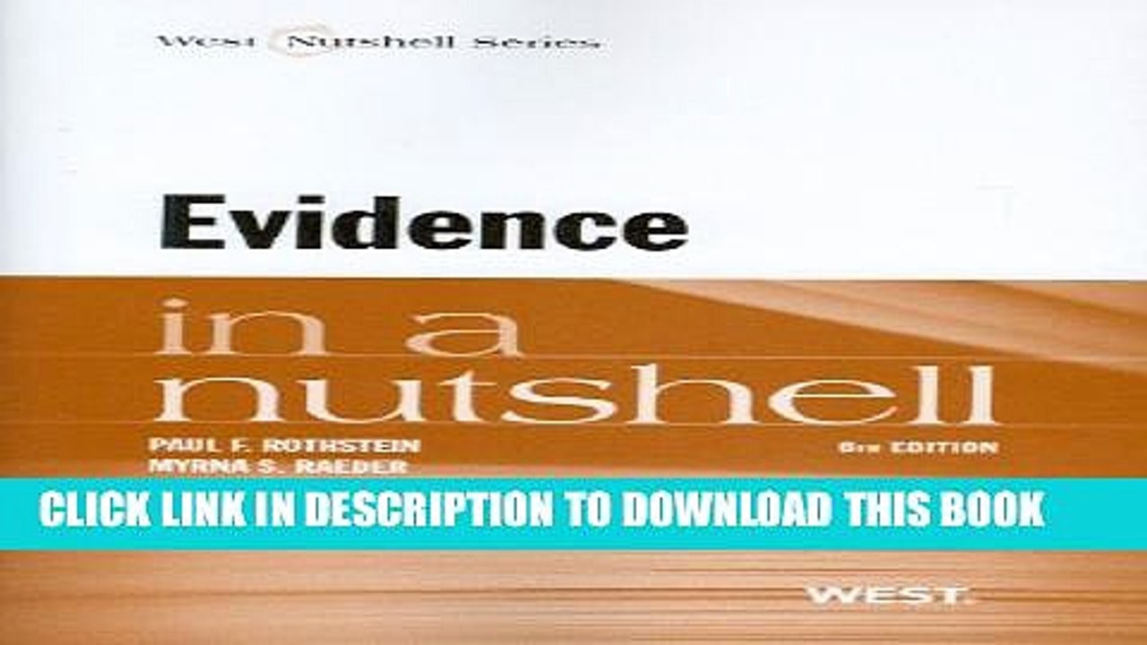 [PDF] Evidence in a Nutshell [Full Ebook]