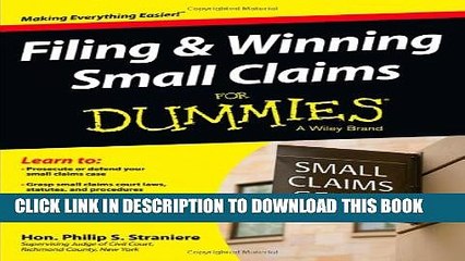 [PDF] Filing and Winning Small Claims For Dummies [Online Books]