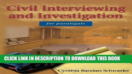[PDF] Civil Interviewing and Investigation  for Paralegals Full Online