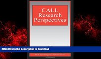 READ THE NEW BOOK CALL Research Perspectives (ESL   Applied Linguistics Professional Series) FREE