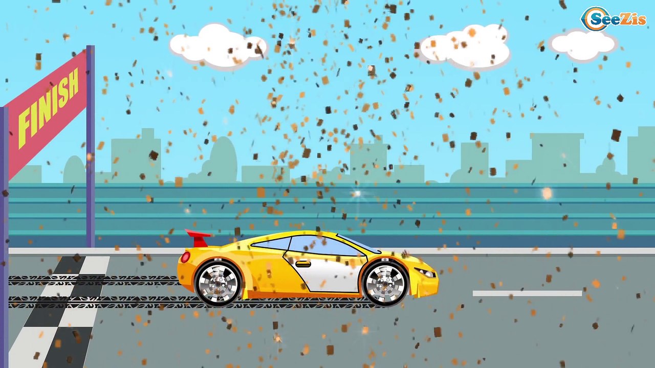 Cartoons for children - the Police Car & Racing Car - City Heroes | Kids Cartoons