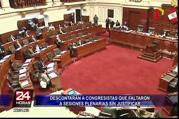 Descontarán a congresistas que faltaron a sesiones plenarias
