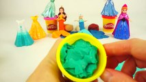 PLAY DOH MERMAID Ariel Frozen Anna&Elsa Cinderella Belle Magi Clip Dolls By Toy Collector