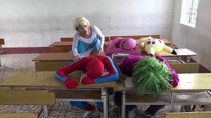 Spiderman vs Joker Circus Frozen Elsa vs Pinks SpiderGirl Dacing Superhero fun-XRcCJ4_SmT0 part 9