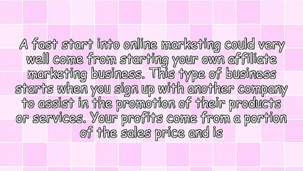 Get A Fast Start With Affiliate Marketing