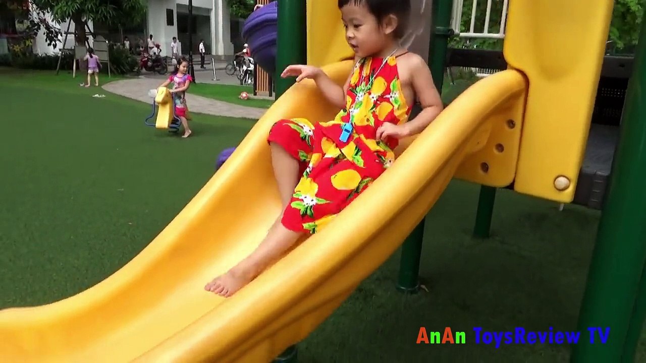 Baby playing the ball - Baby playing slide - Baby outing park 4