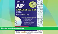 Must Have PDF  Kaplan AP Calculus AB   BC 2016: Book   DVD (Kaplan Test Prep)  Best Seller Books