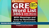 Big Deals  GRE Word List: 3861 GRE Words For High GRE Verbal Score  Best Seller Books Most Wanted