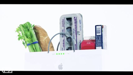 Le Airbag d'apple, un sac de courses connecté ! Parodie Apple