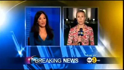 TV News UFO cause fire in the sky near CALIFORNIA.