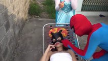 Headshot Joker Pranks Spiderman vs Frozen Elsa Superheroes Fun for kids-NXGADG1phNQ part 9
