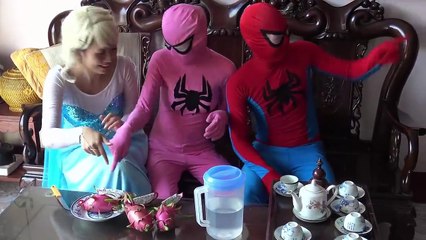 Frozen Elsa vs Spiderman vs Joker Tug of war SPIDERBABY ATTACK Superheroes Fun-x6ppuLmH24Q part 5