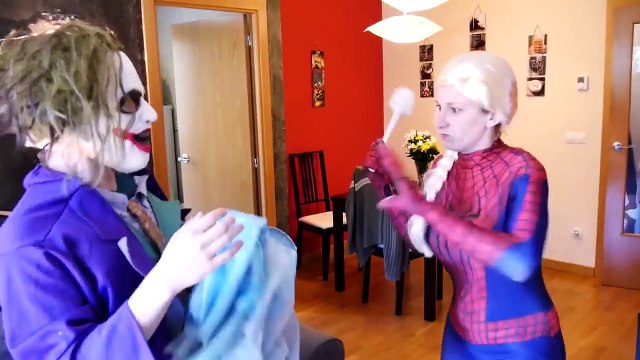 Spiderman Prank vs Frozen Elsa & Joker w_ King Kong, Spiderbaby, Princess Anna & Funny SUperhero-t0pHUS3ZbgM part 5